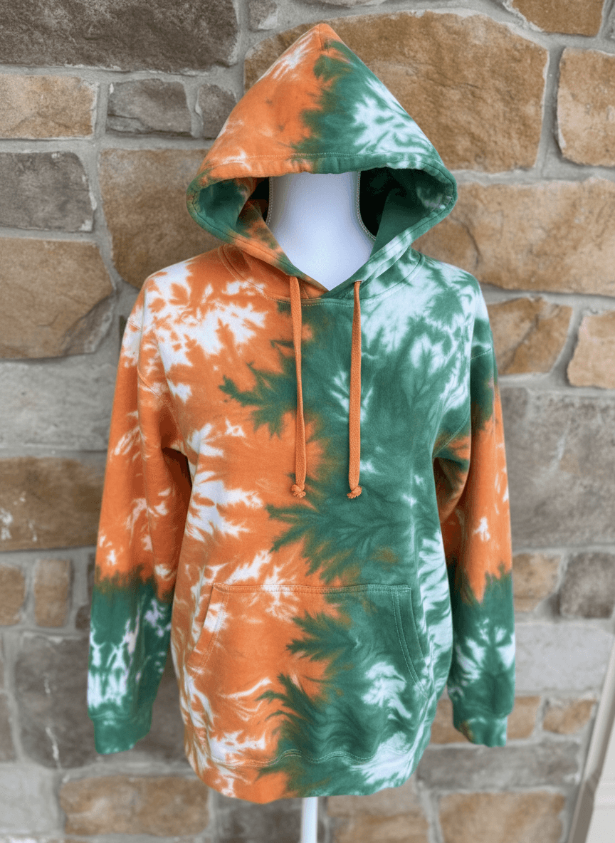Miami Hurricanes ice dye hoodie